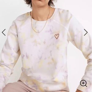 Madewell Cotton Sweatshirt in Tie-Dye NWT